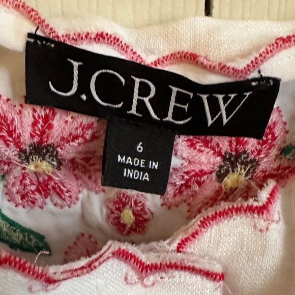 J.Crew White Floral Embroidered Top - Picture 3 of 5